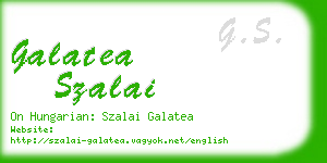 galatea szalai business card